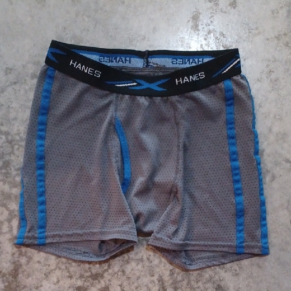 Hanes Other - Hanes Gray and Blue Underwear with Athletic Design